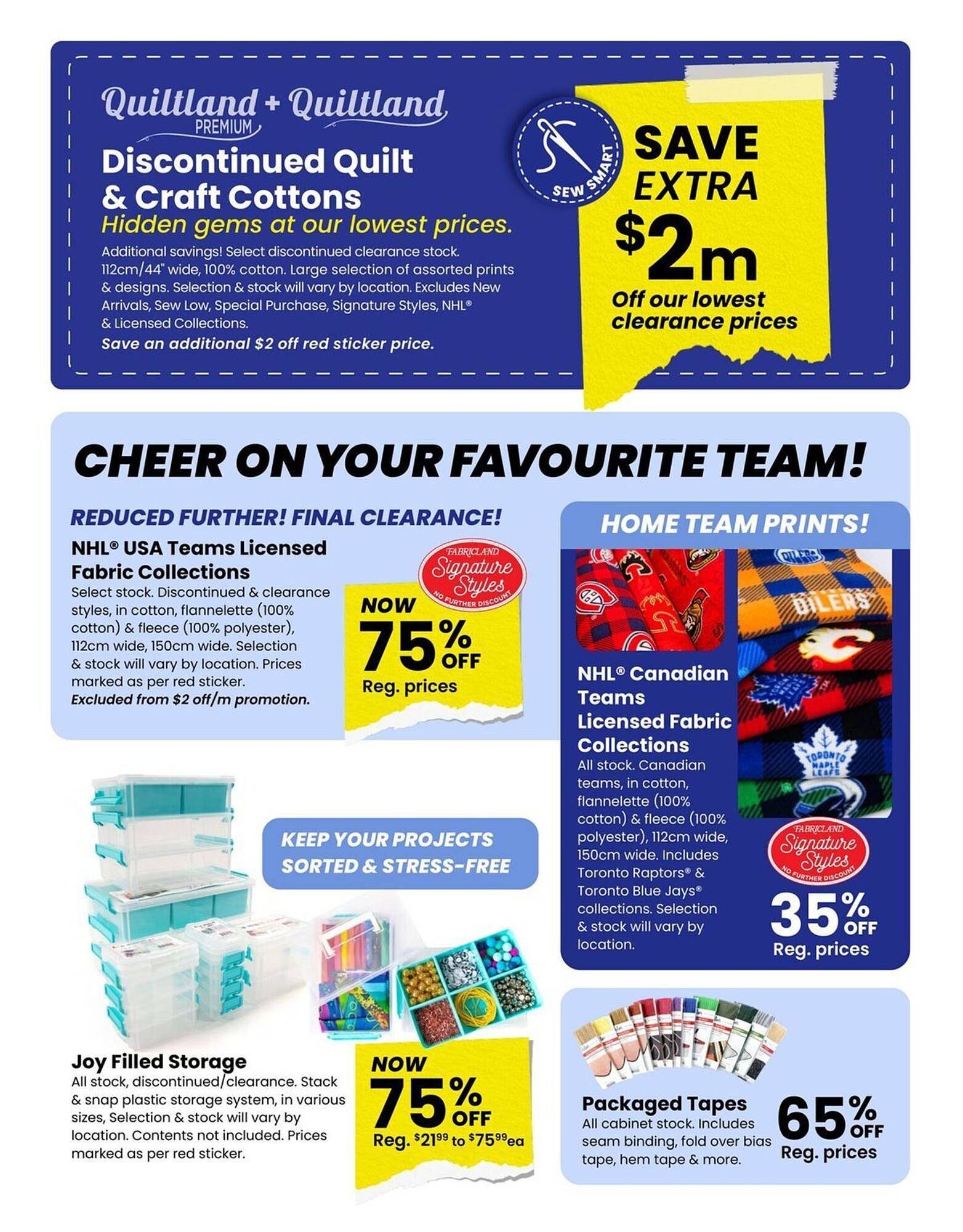 Fabricland flyer