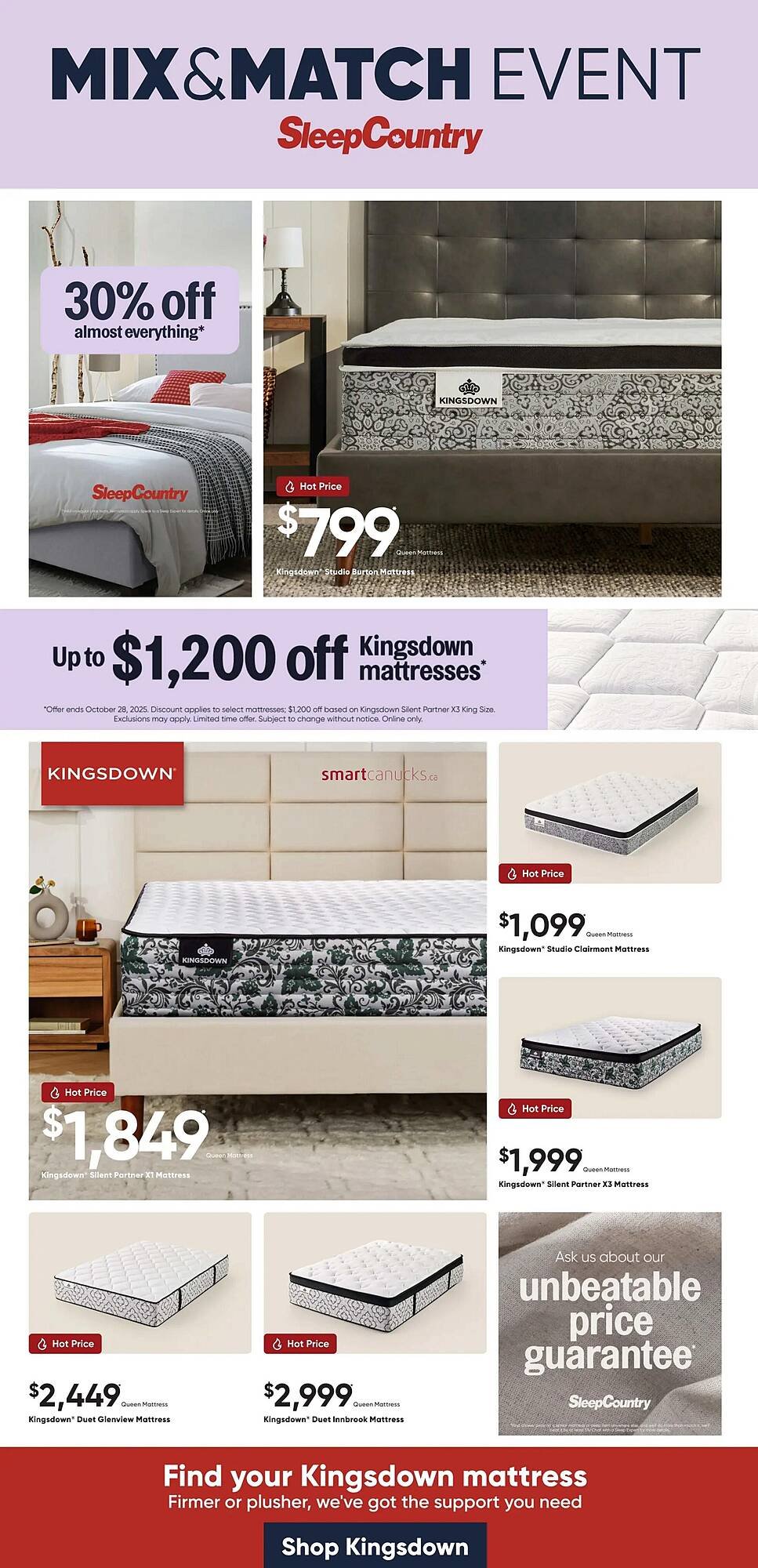 Sleep Country flyer (2025-10-23 - 2025-10-29) | 1