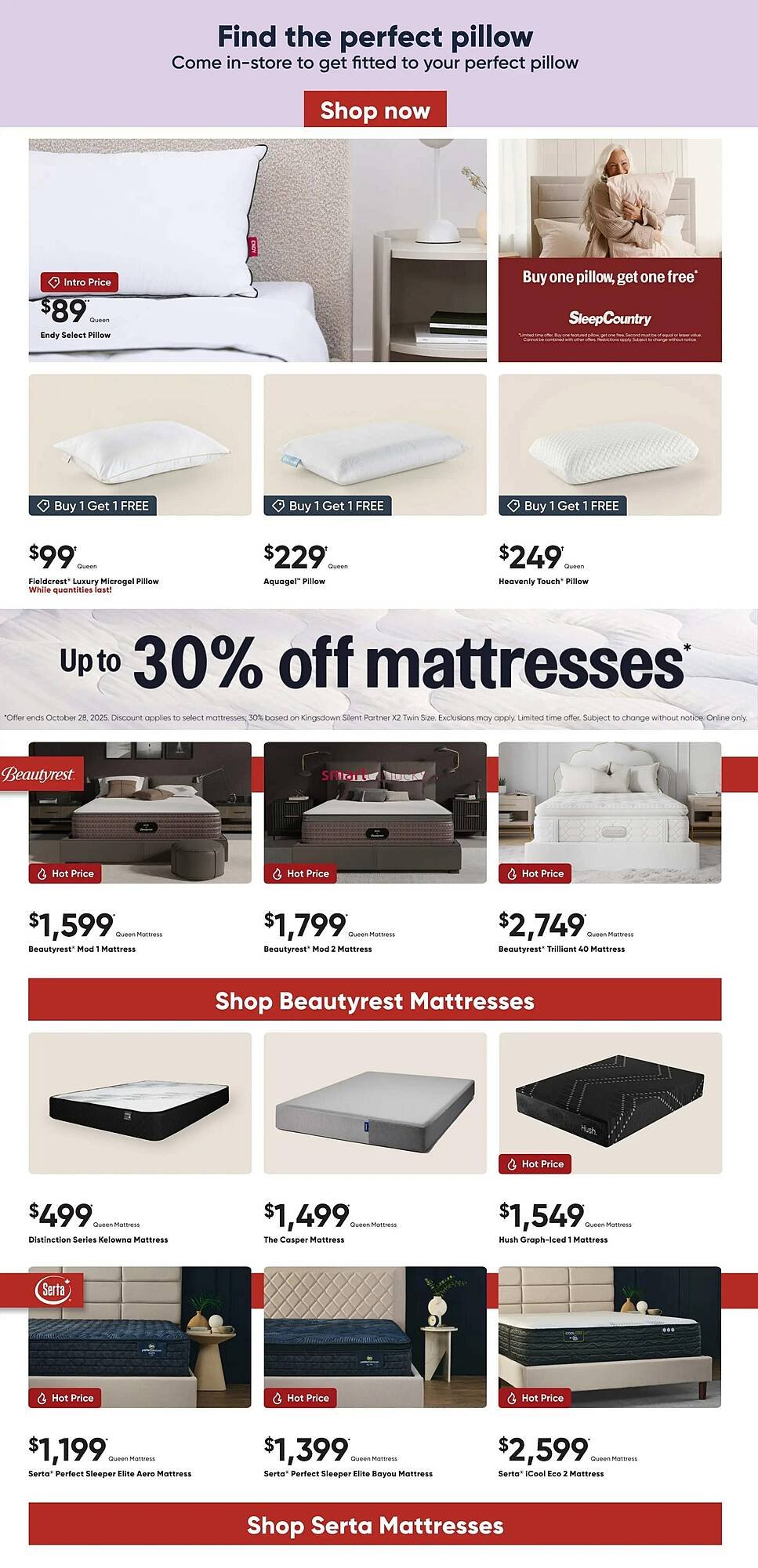 Sleep Country flyer (2025-10-23 - 2025-10-29) | 2
