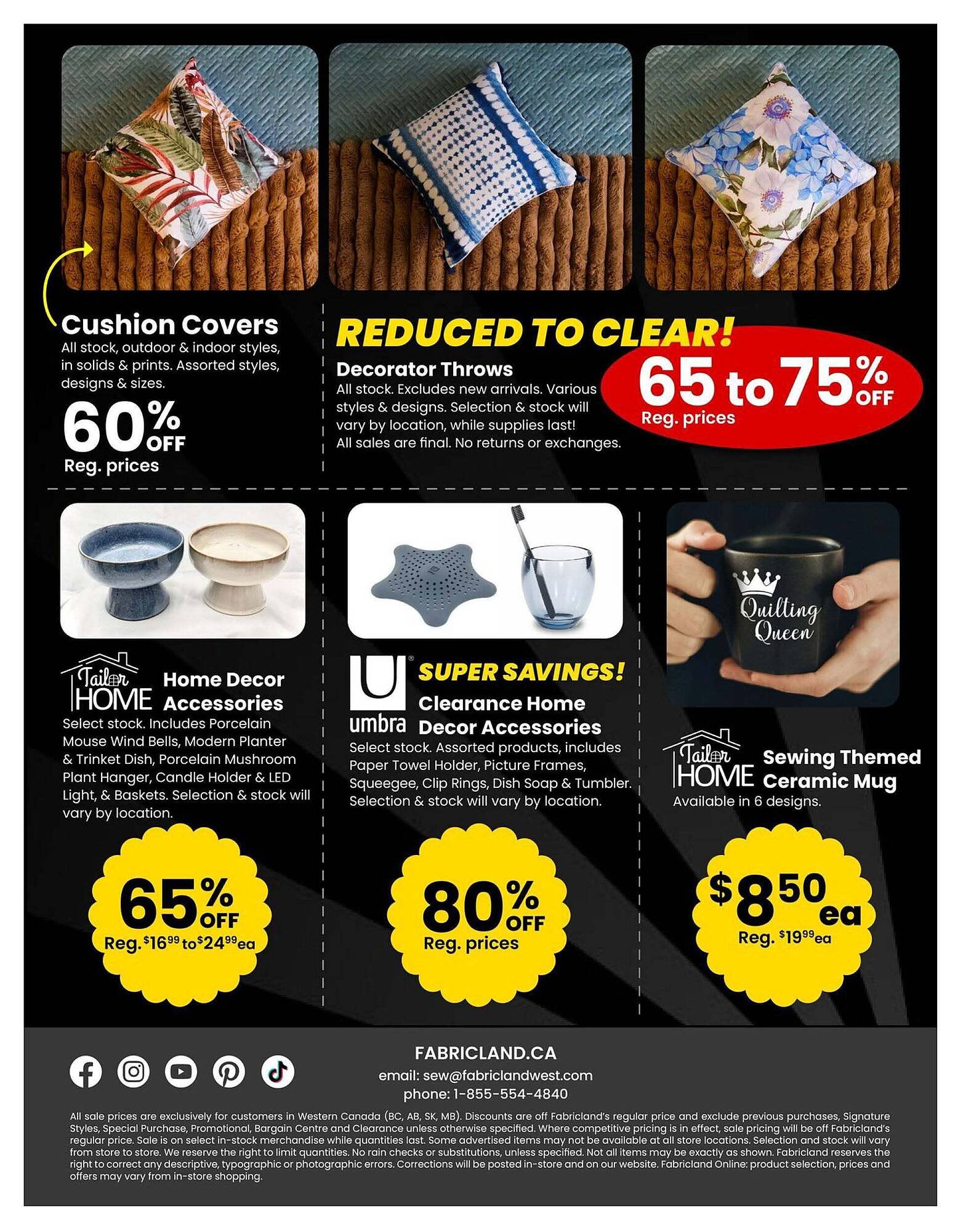 Fabricland flyer