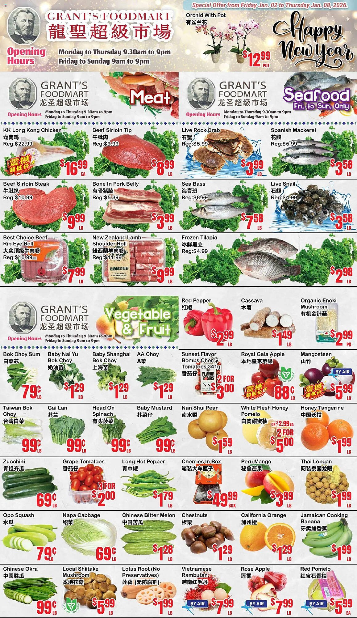 Oceans Fresh Food Market flyer (2026-01-02 - 2026-01-09) | 1