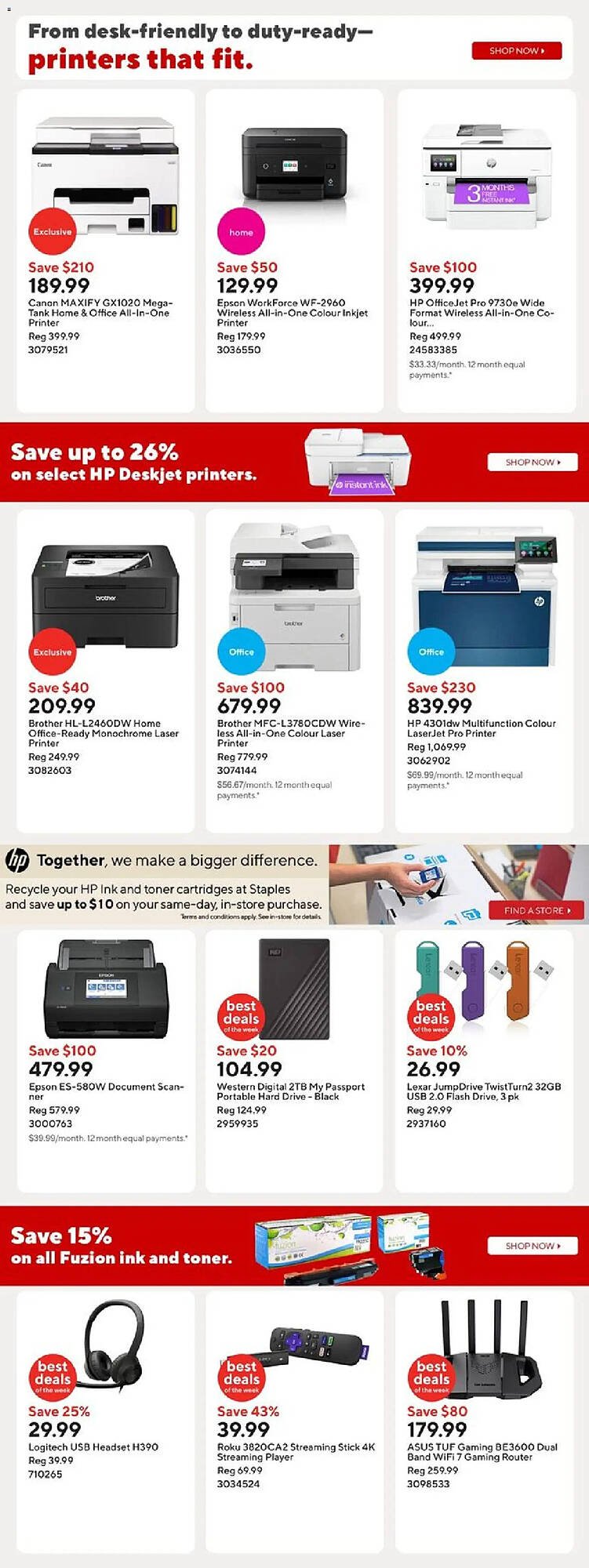 Staples flyer
