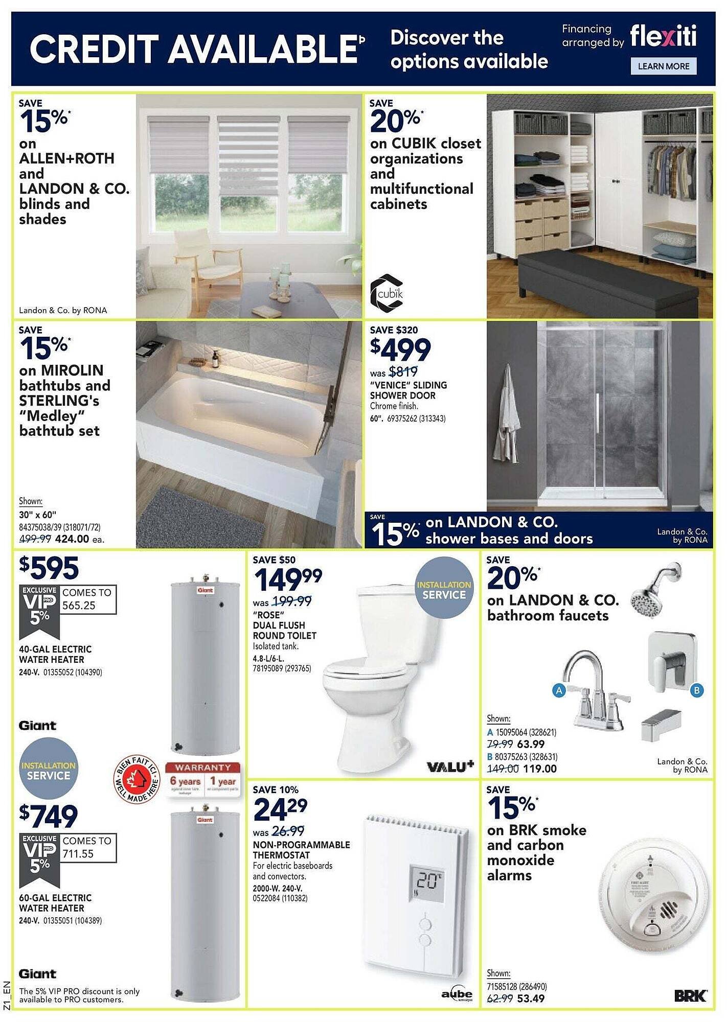 RONA flyer