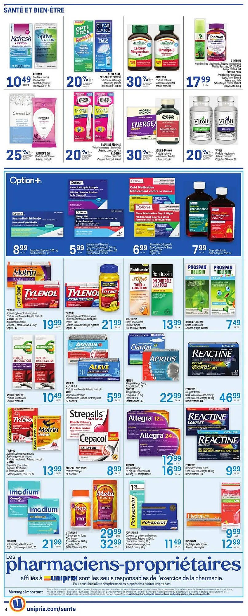 Uniprix flyer