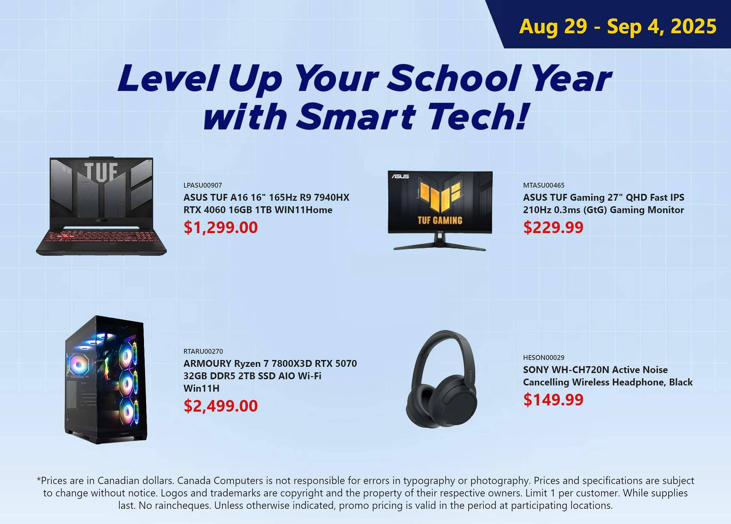 Canada Computers flyer (2025-08-29 - 2025-09-04) | 1