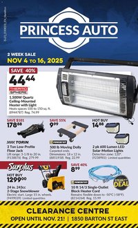 Princess Auto flyer (2025-11-04 - 2025-11-17)