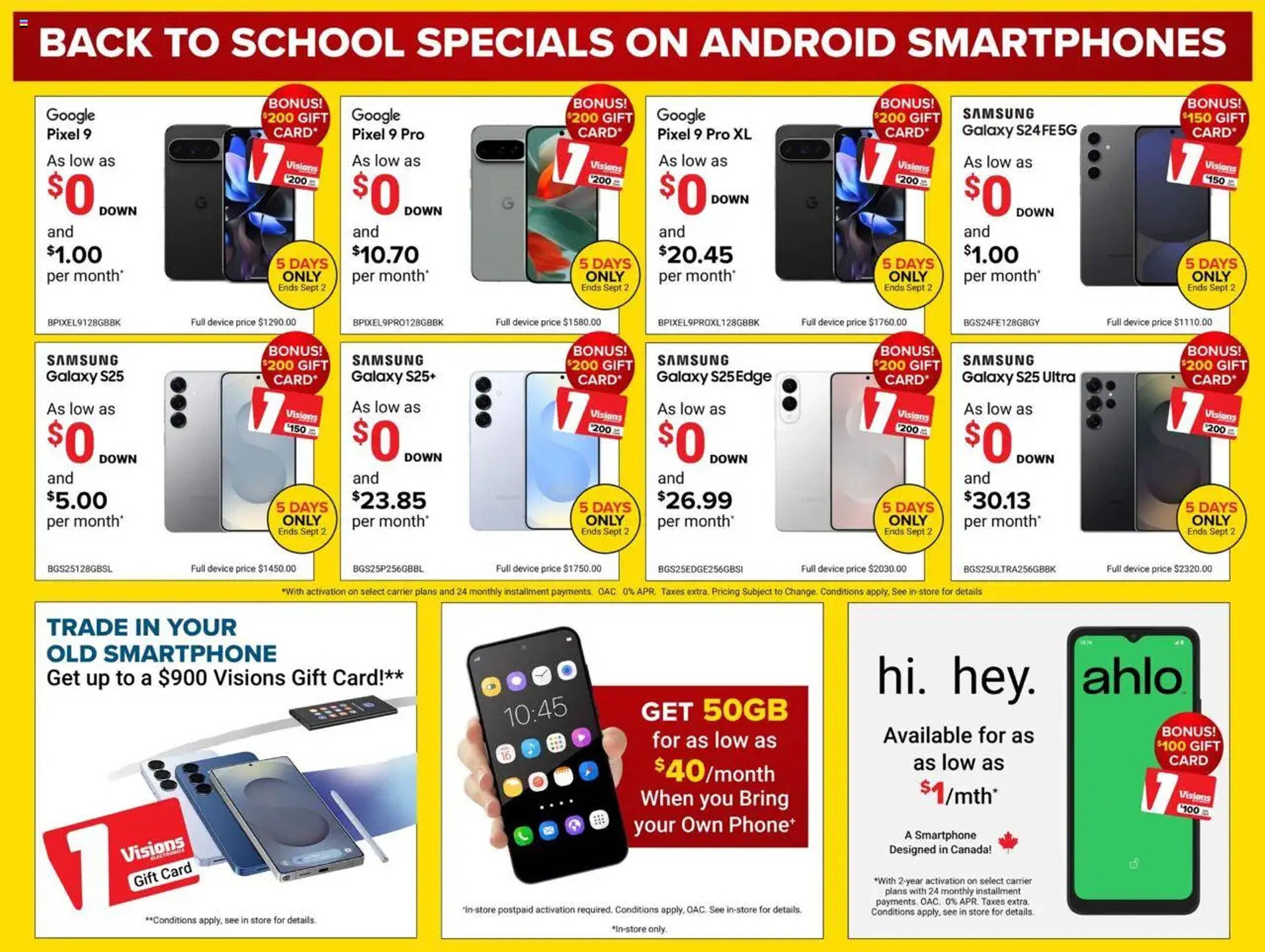 Visions Electronics flyer