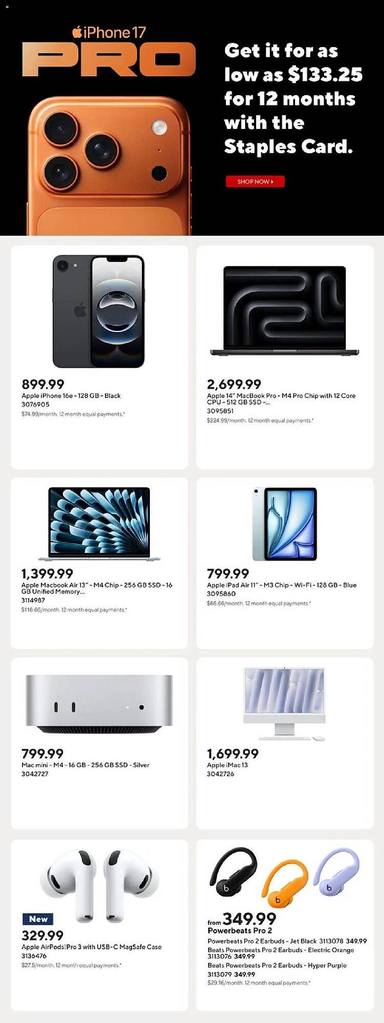 Staples flyer