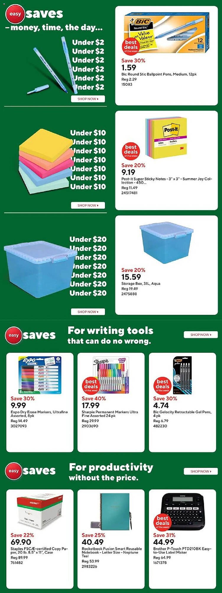 Staples flyer