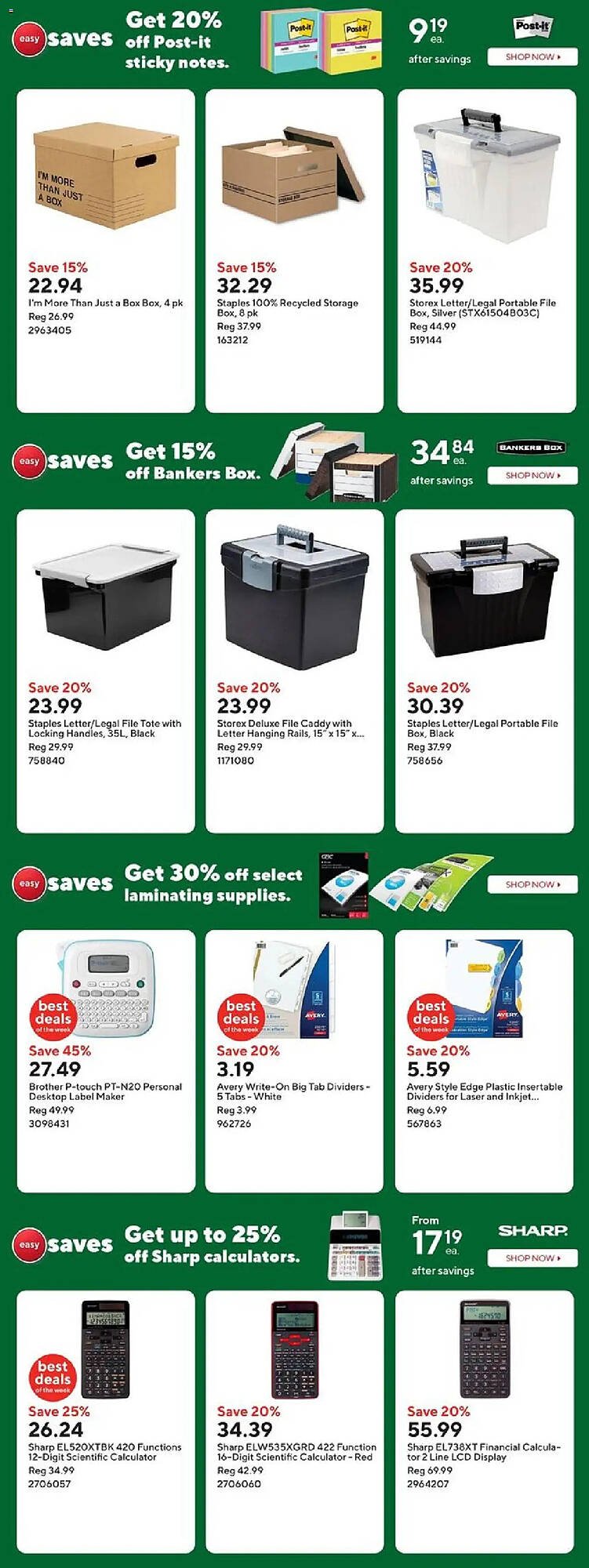 Staples flyer