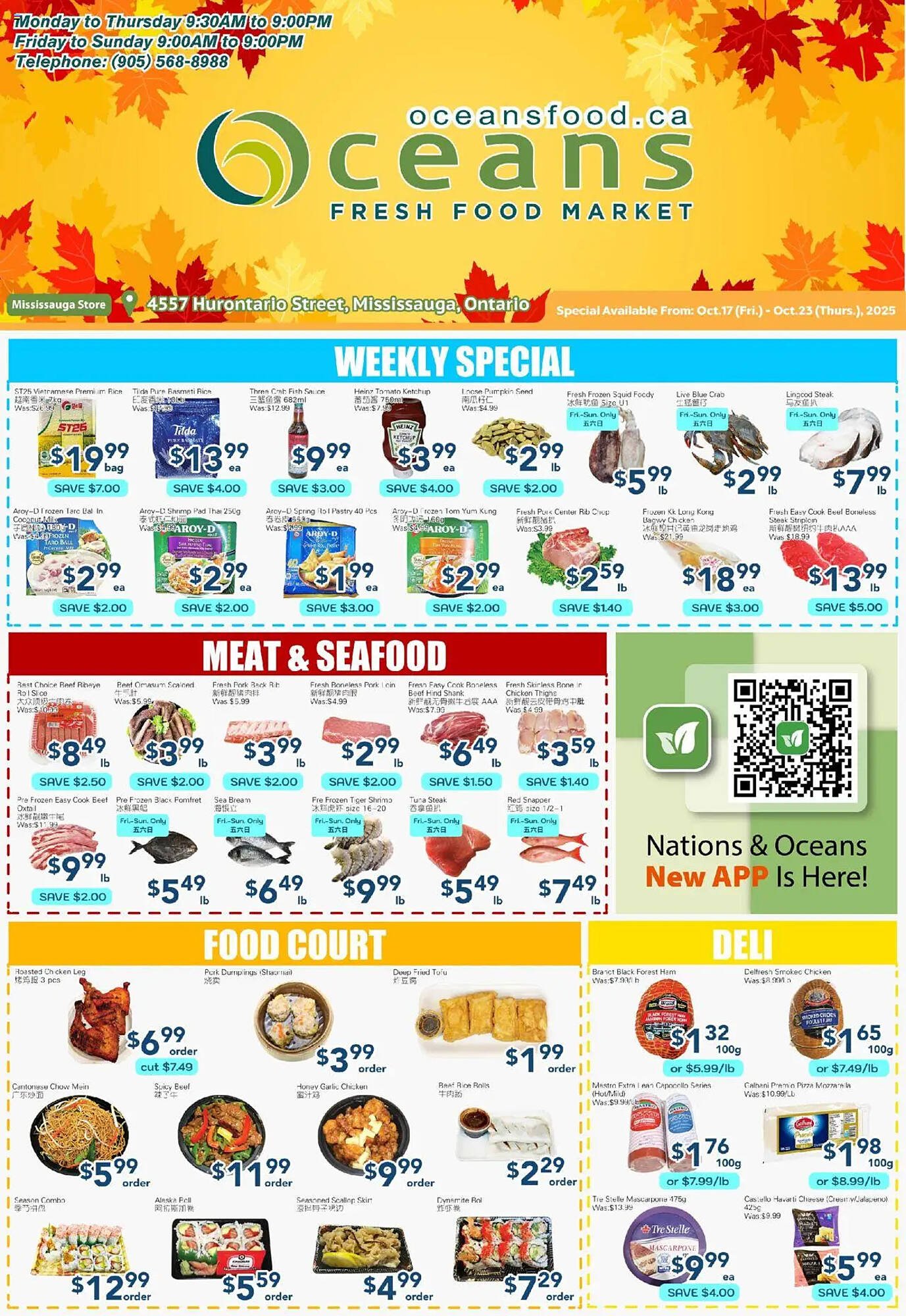 Oceans Fresh Food Market flyer (2025-10-17 - 2025-10-23) | 1