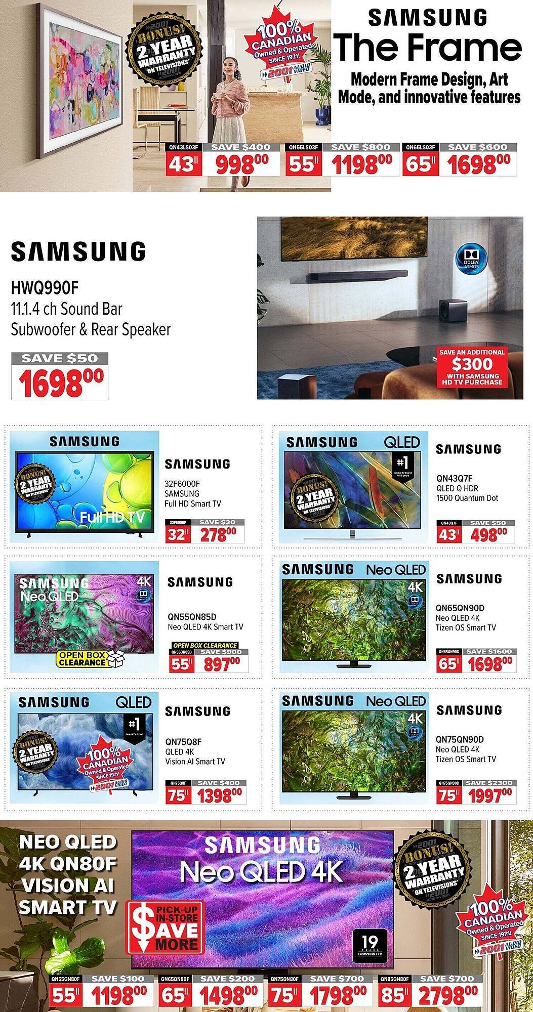 2001 Audio Video flyer