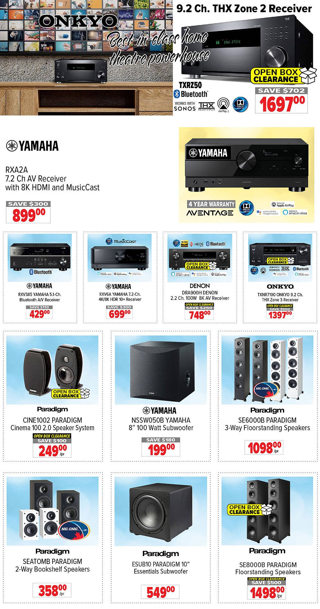 2001 Audio Video flyer