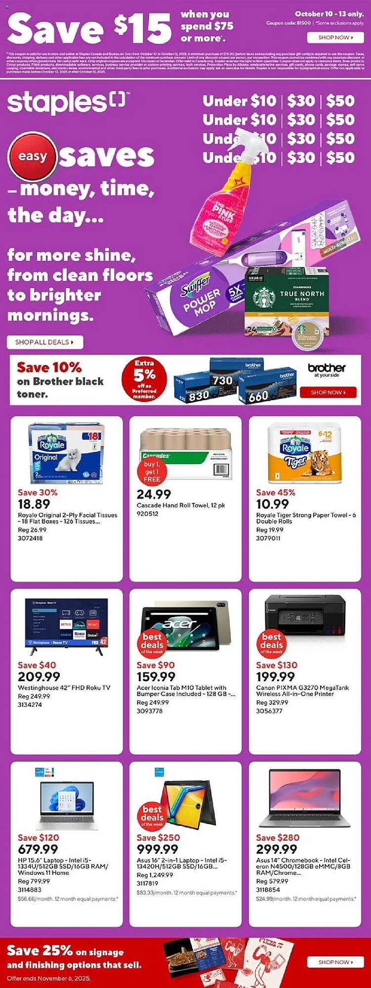 Staples flyer (2025-10-10 - 2025-10-13) | 1