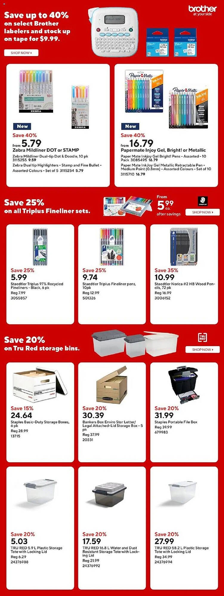 Staples flyer