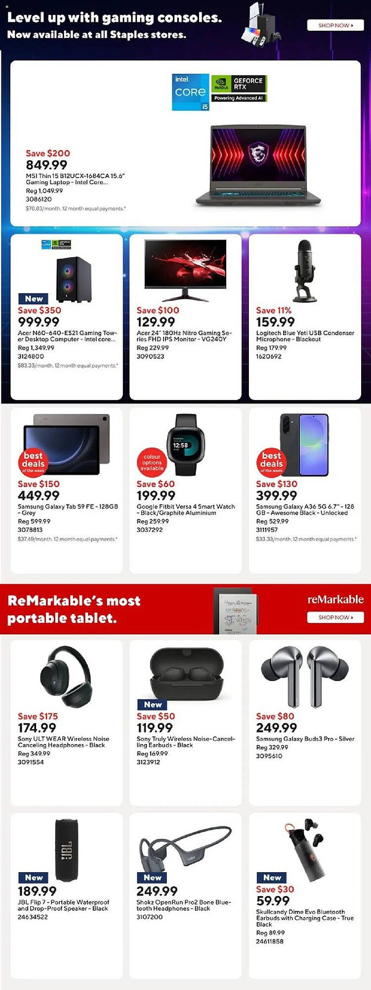 Staples flyer