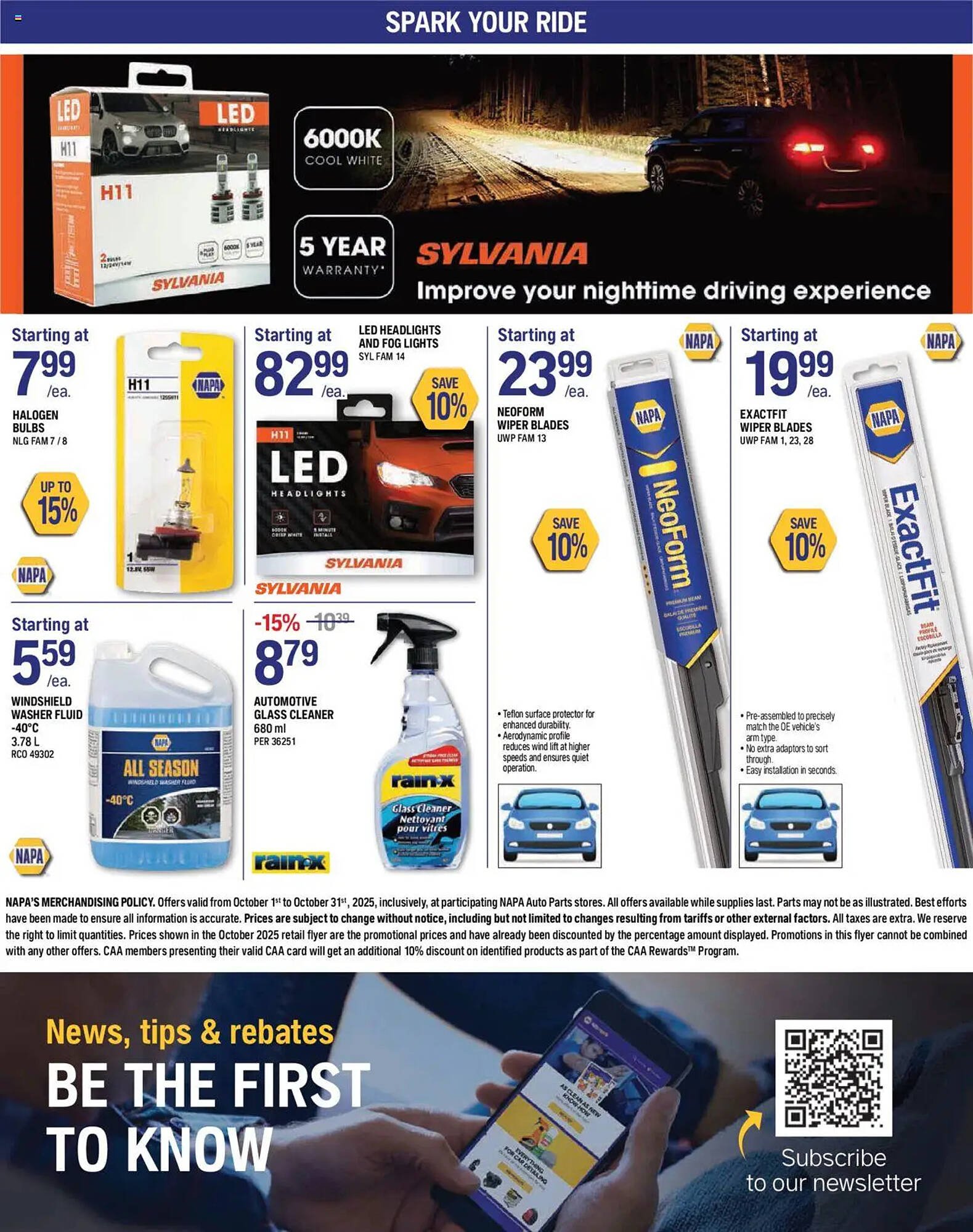 NAPA Auto Parts flyer