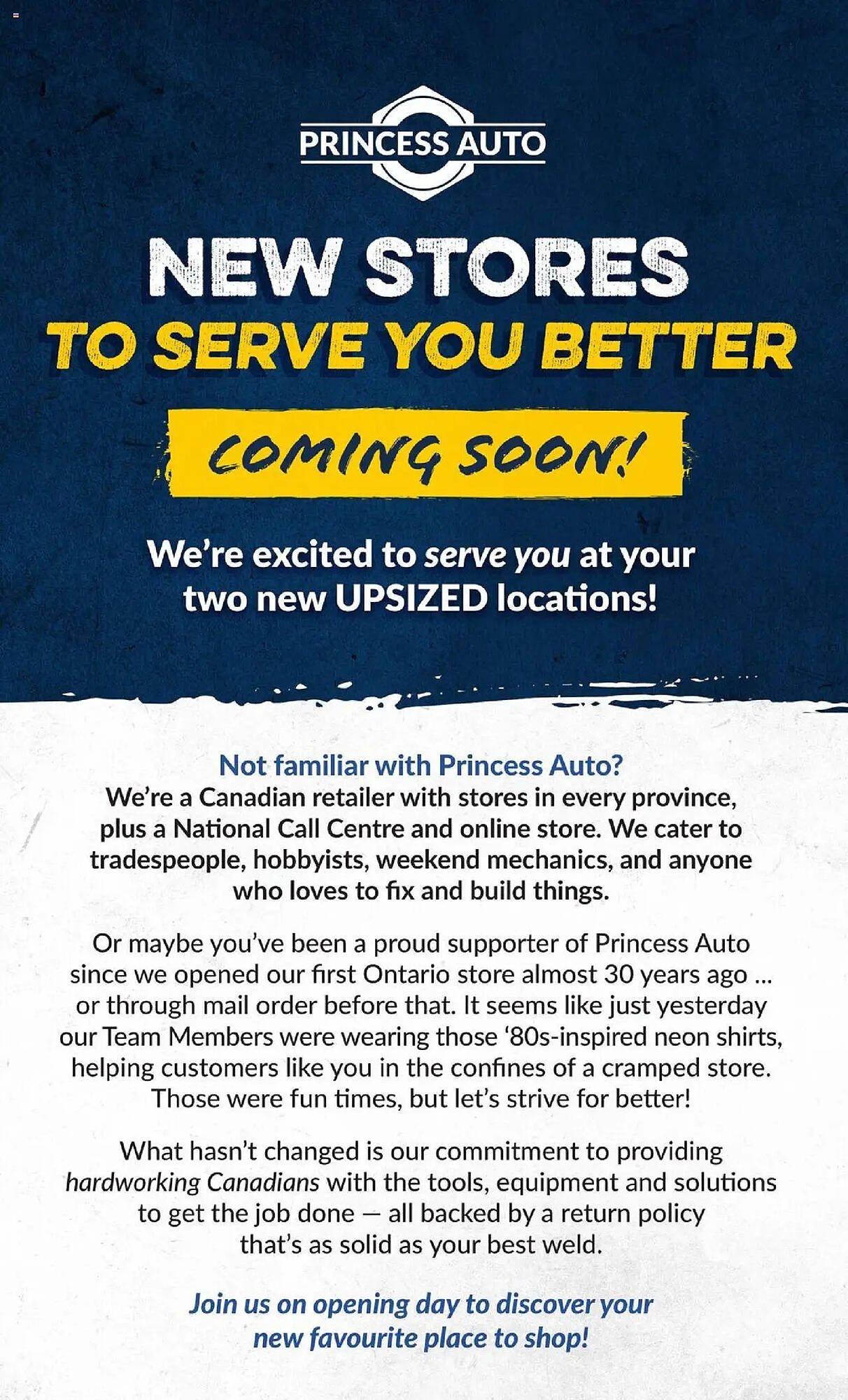 Princess Auto flyer