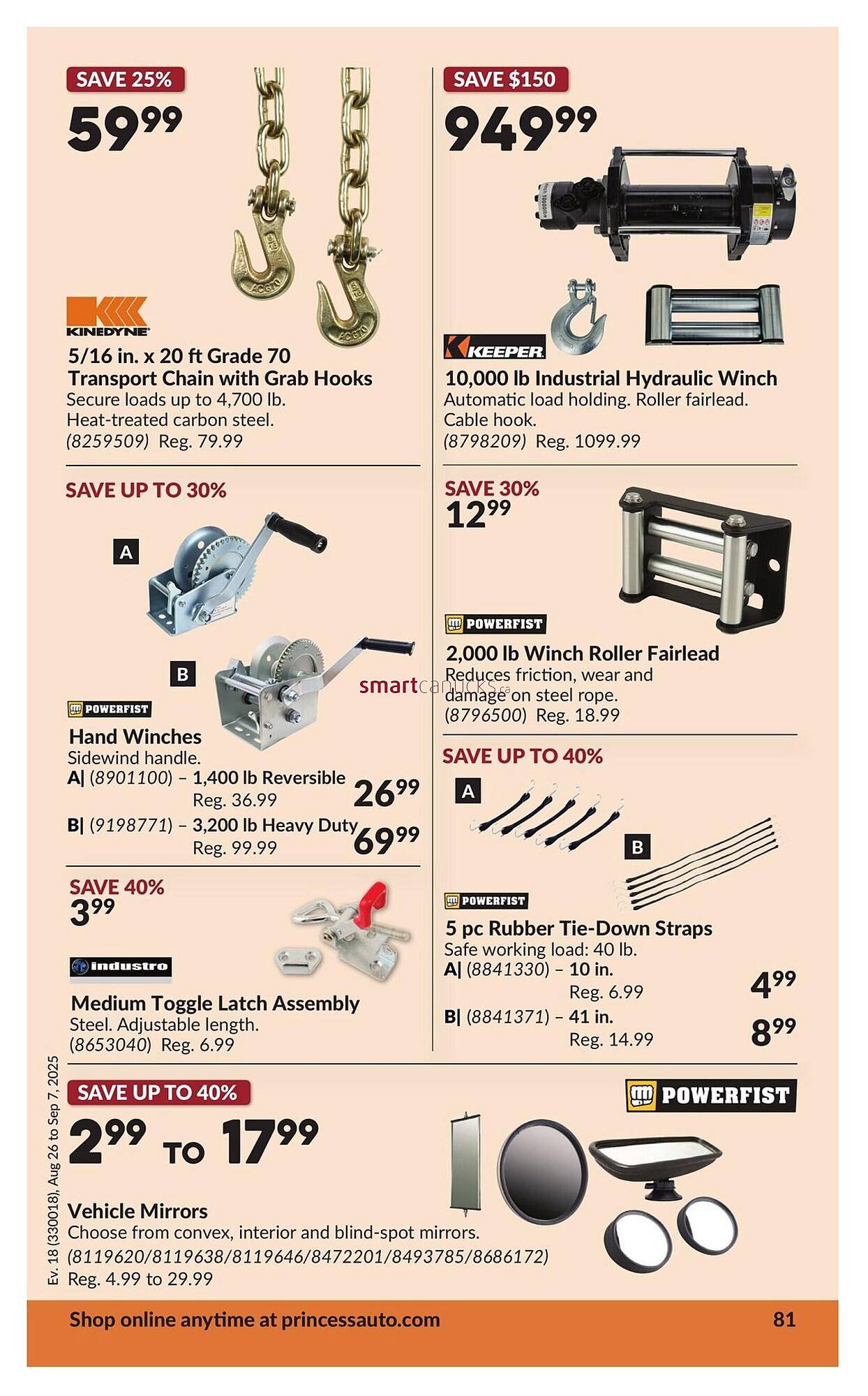 Princess Auto flyer