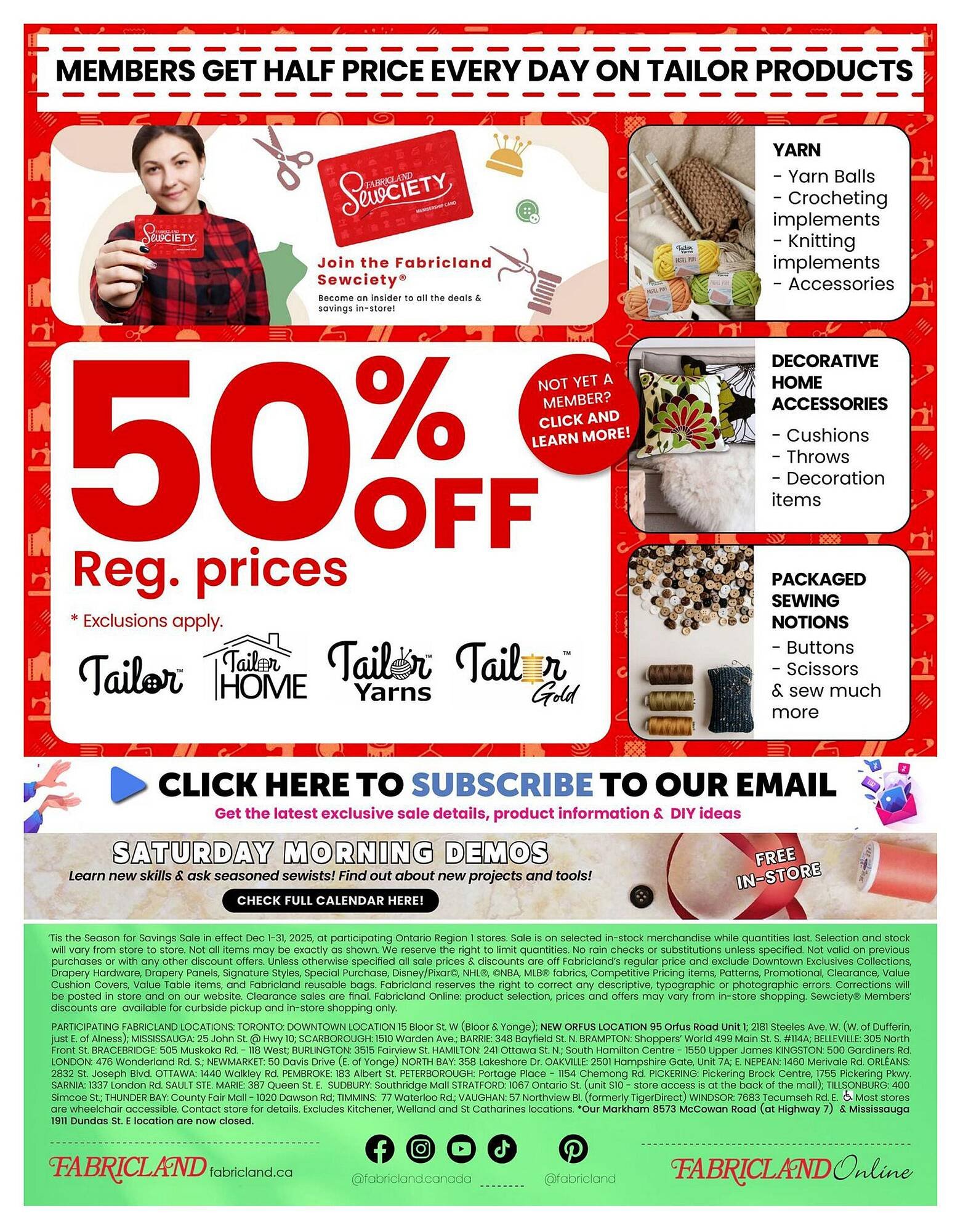 Fabricland flyer (2025-12-01 - 2025-12-31) | 12