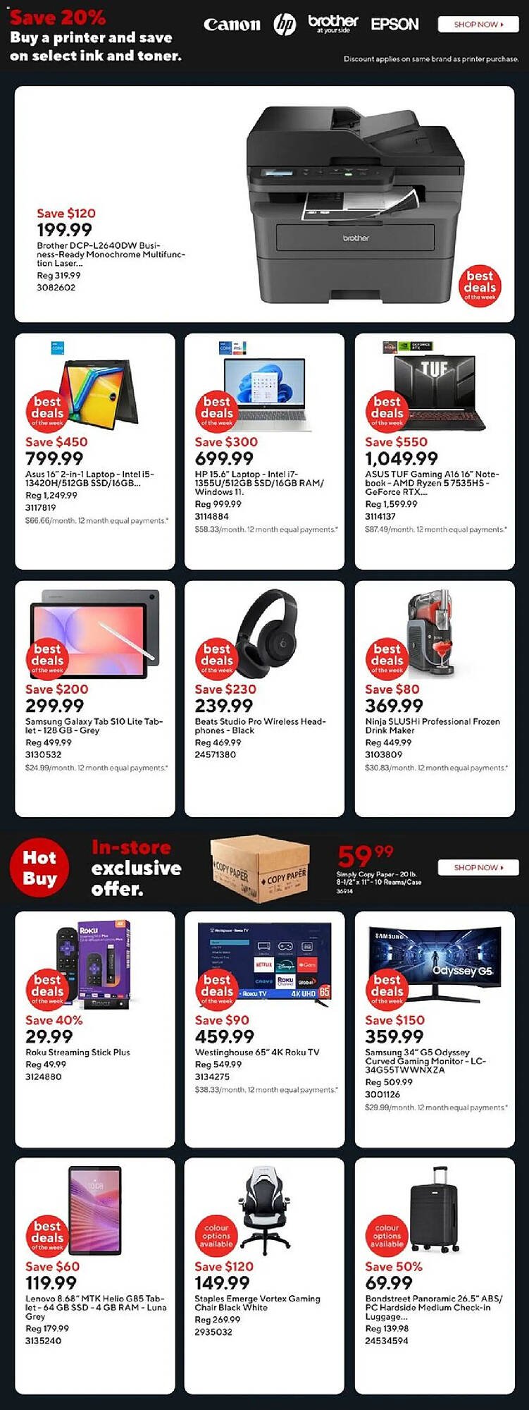 Staples flyer
