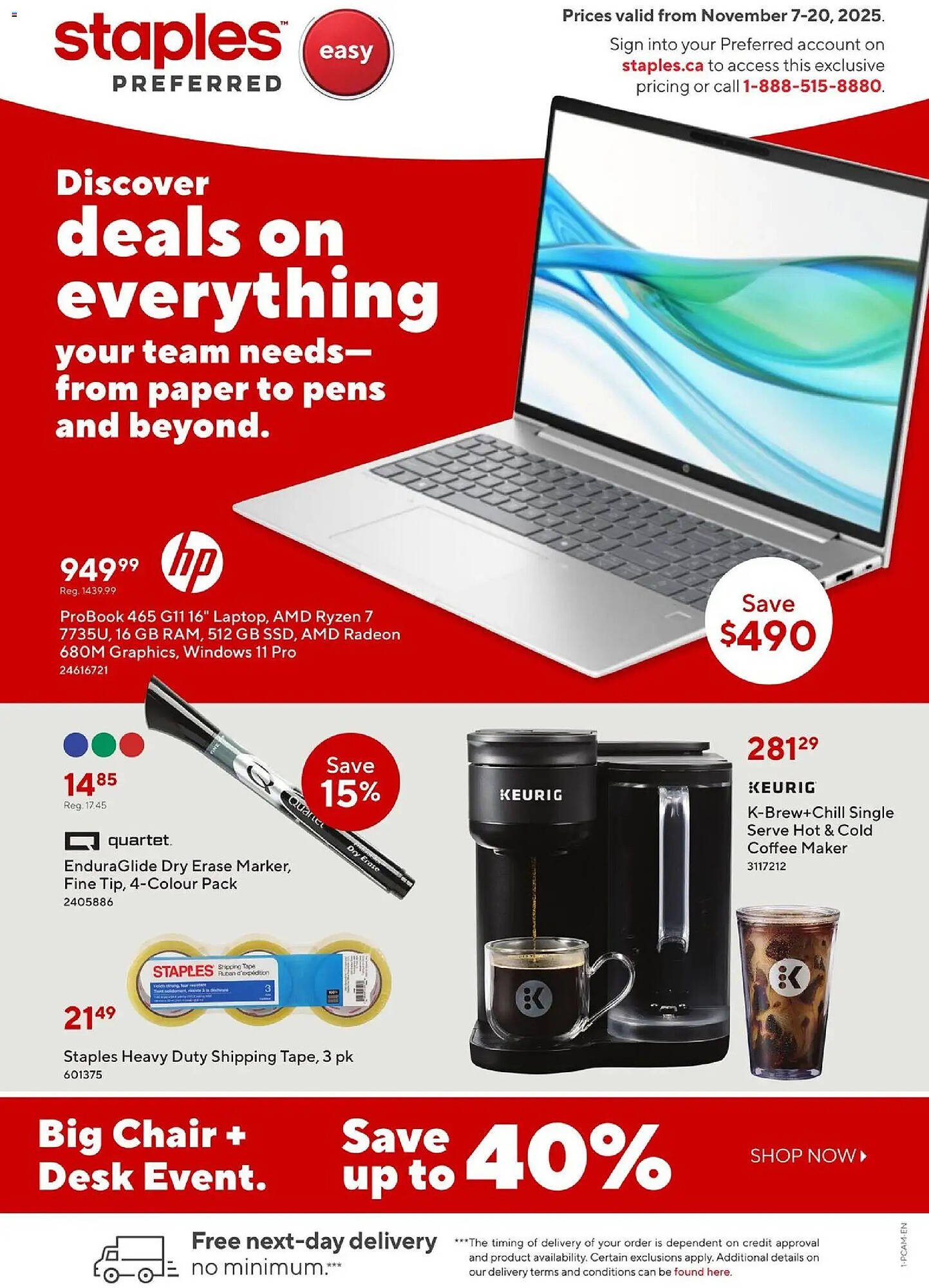 Staples flyer (2025-11-07 - 2025-11-20) | 1