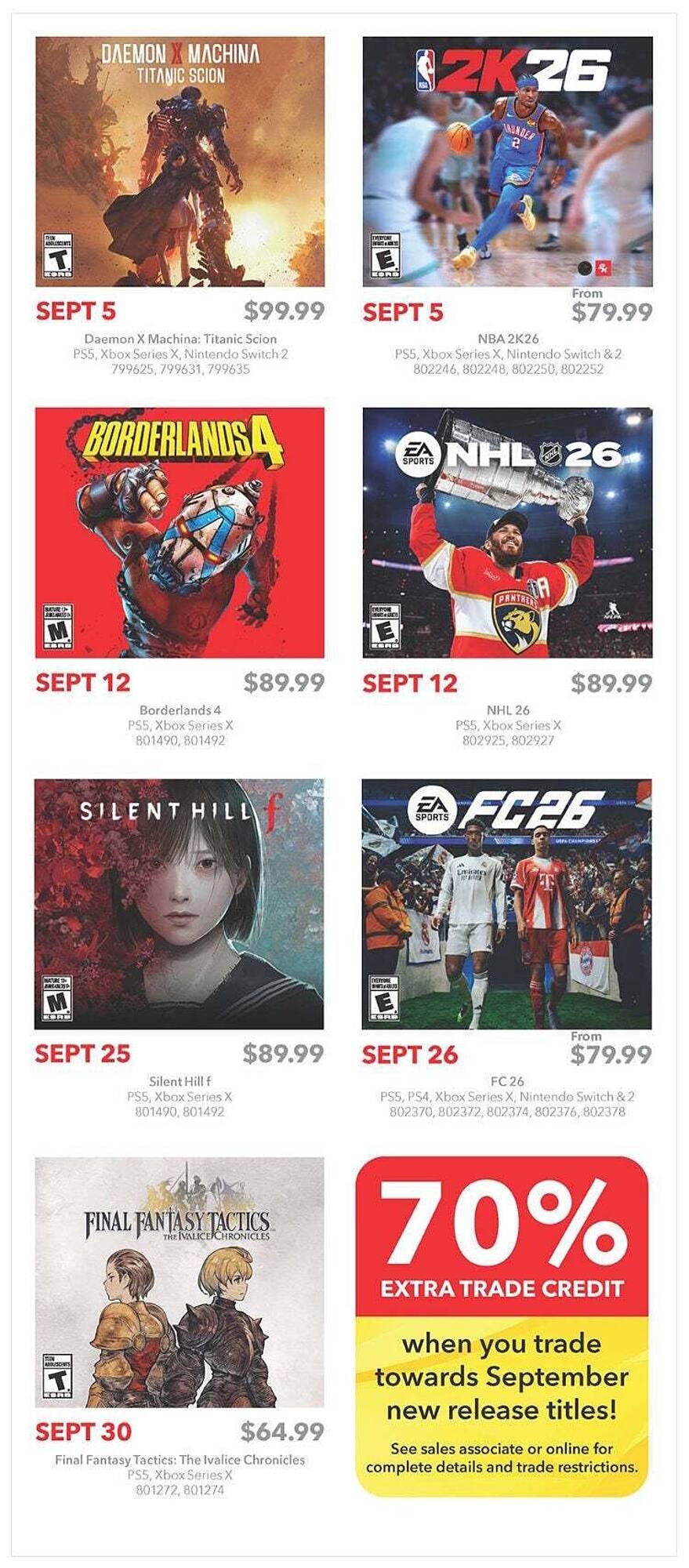 GameStop flyer
