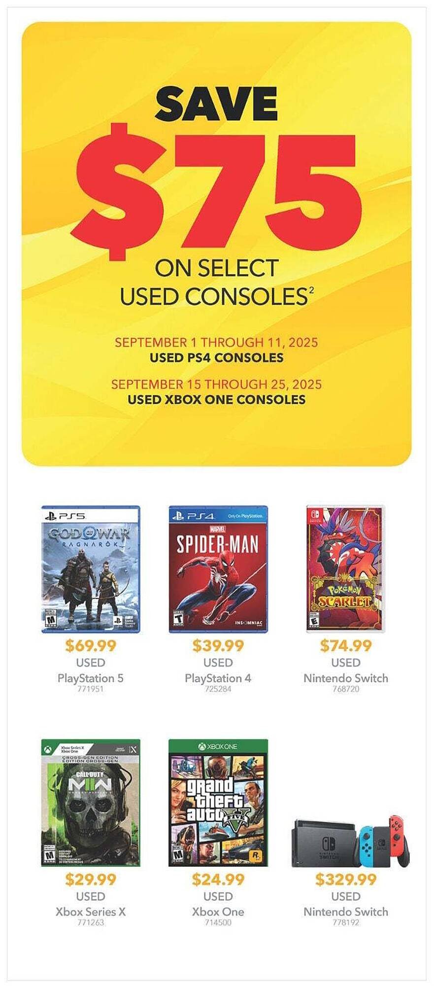 GameStop flyer