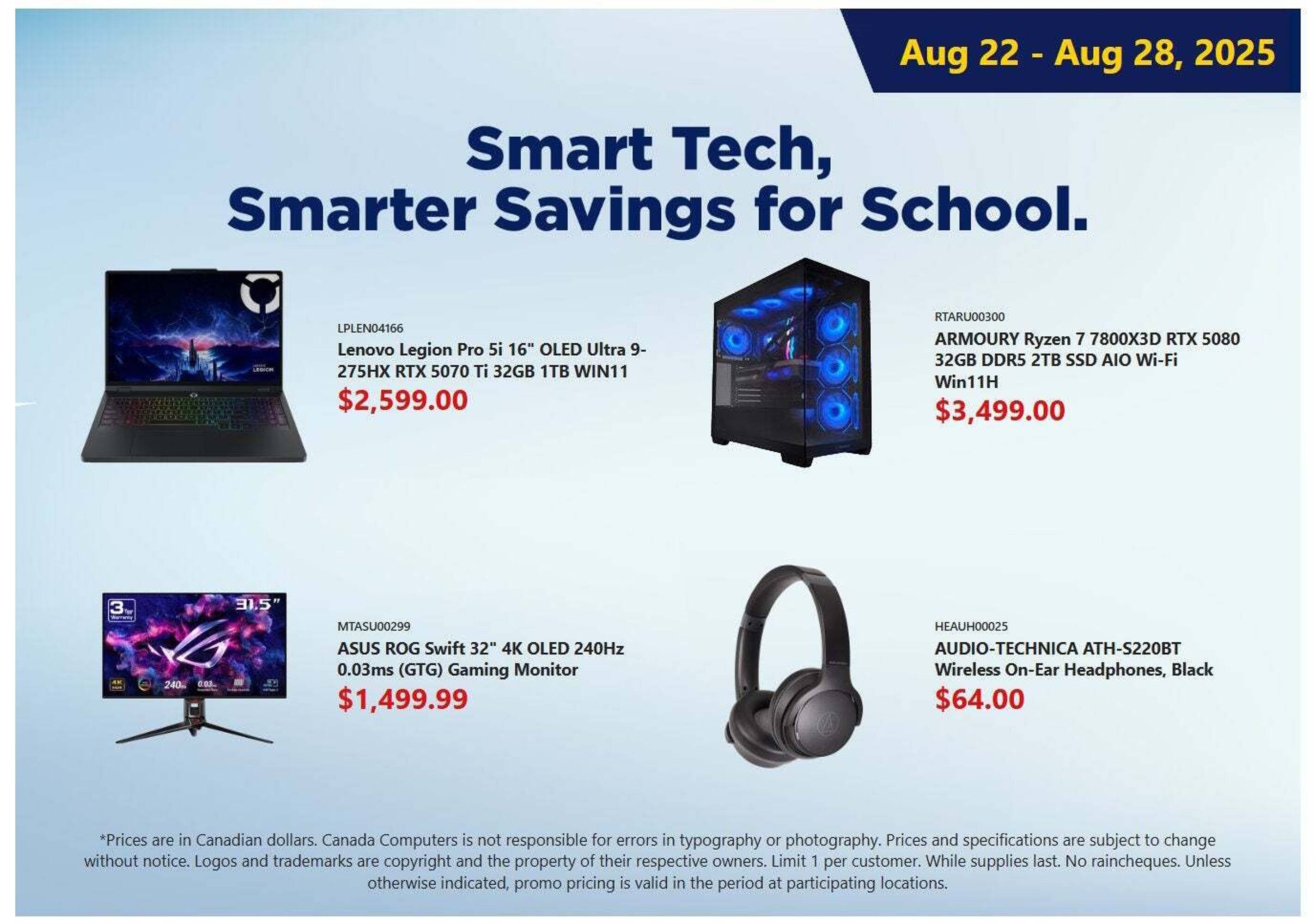 Canada Computers flyer (2025-08-22 - 2025-08-29) | 1