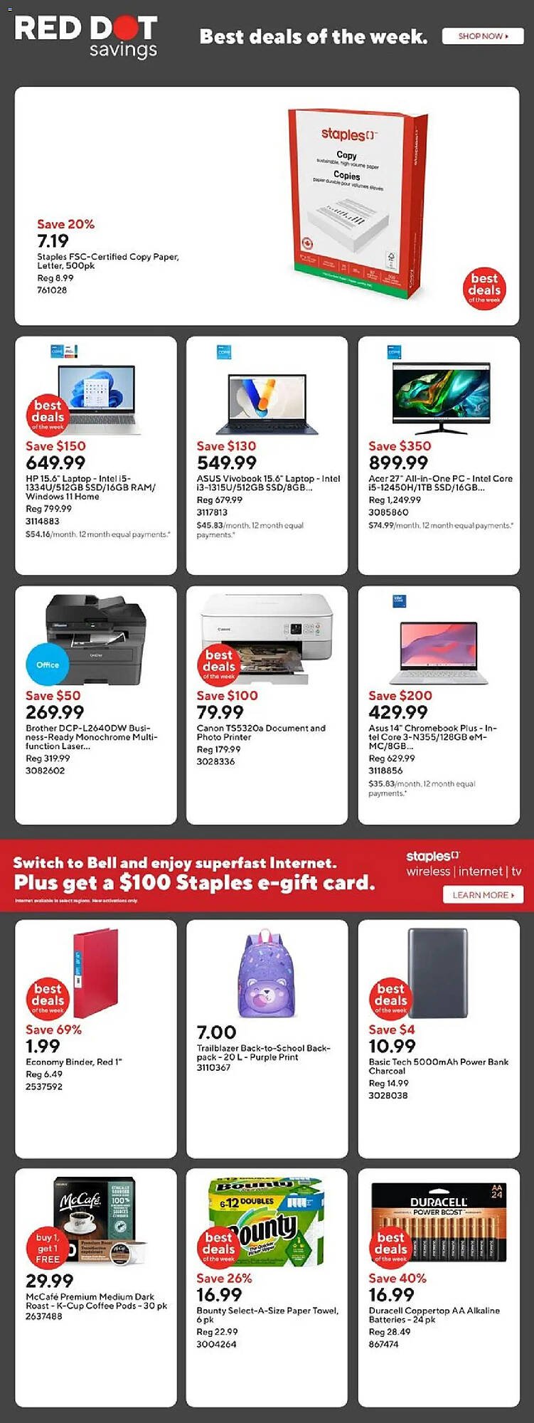 Staples flyer