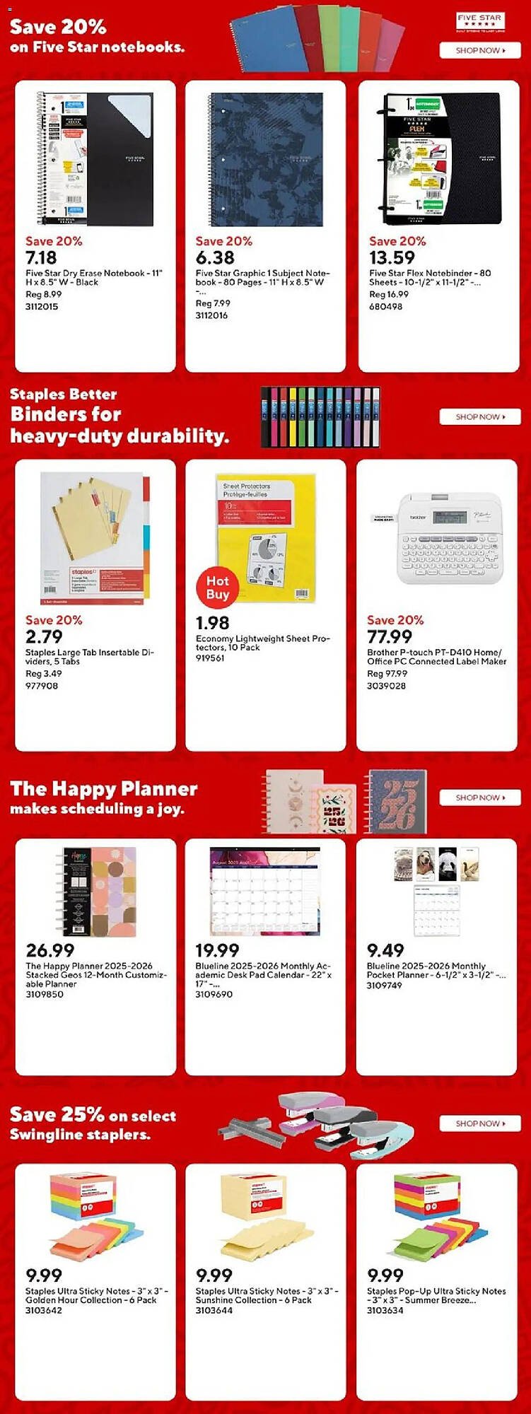 Staples flyer