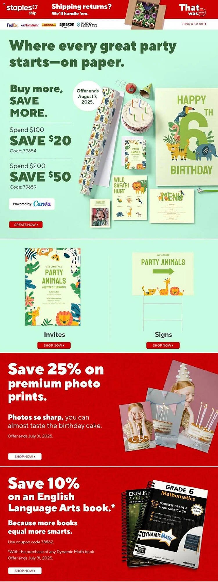 Staples flyer