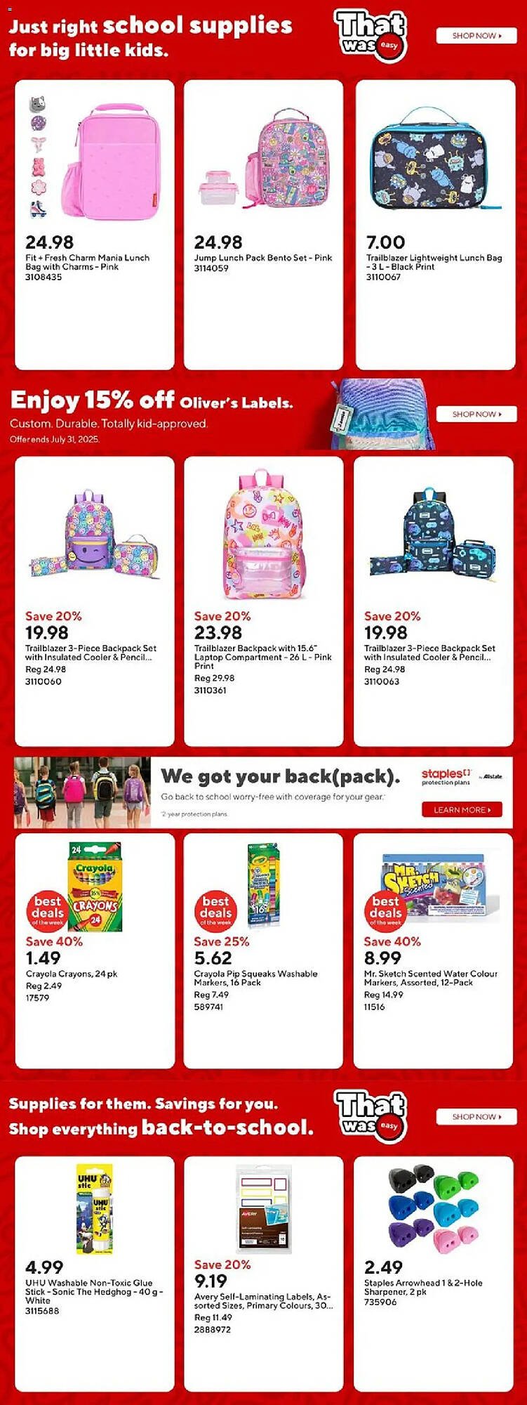 Staples flyer