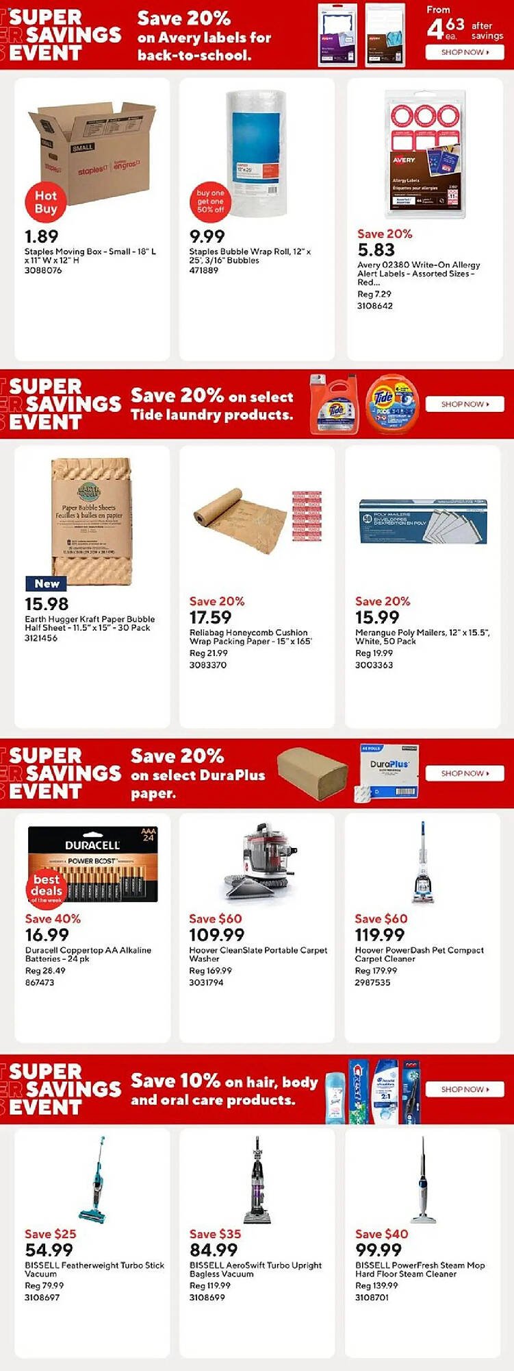 Staples flyer