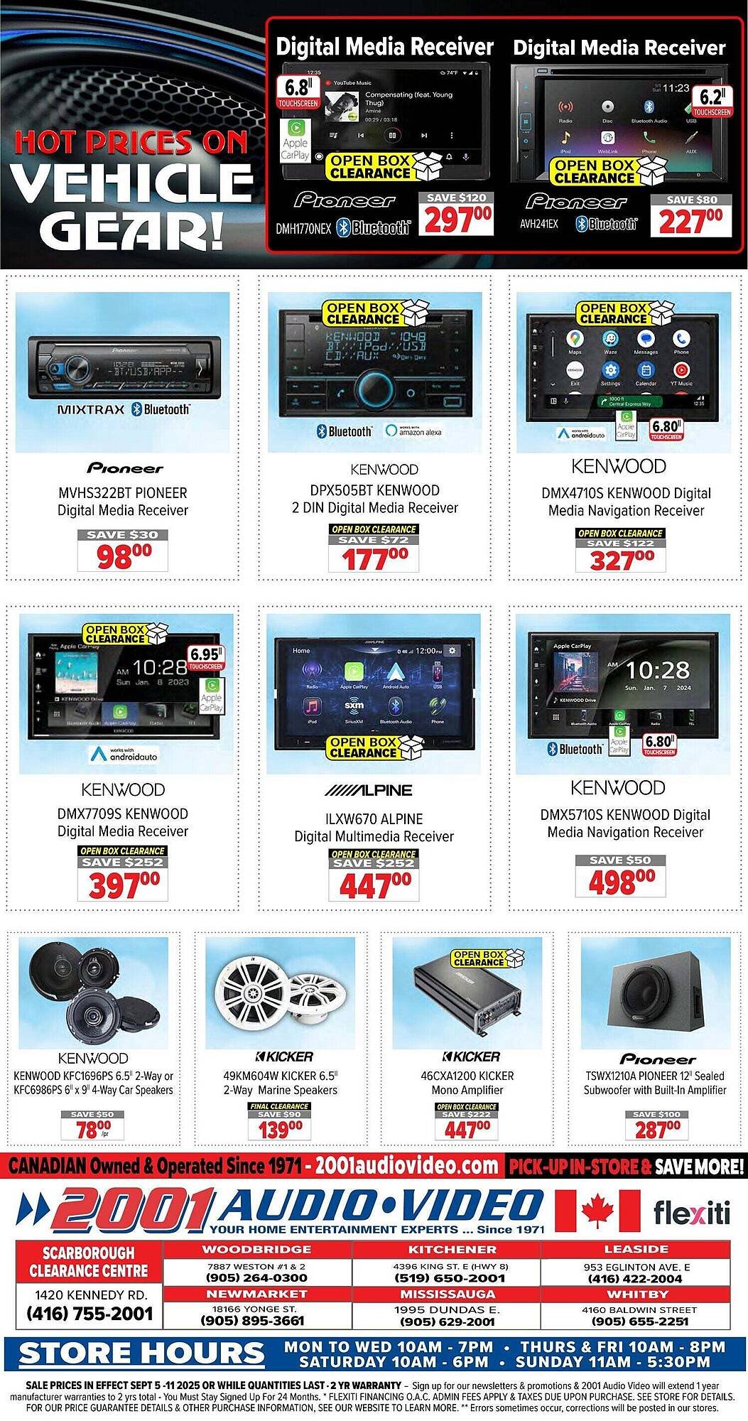 2001 Audio Video flyer