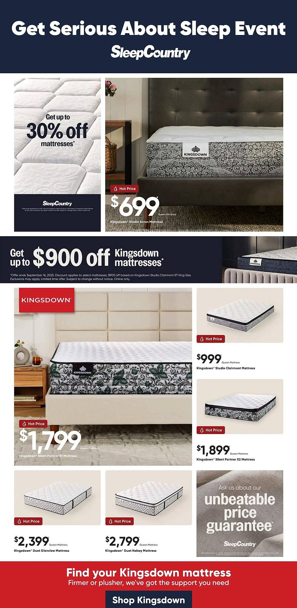 Sleep Country flyer (2025-08-07 - 2025-08-13) | 1