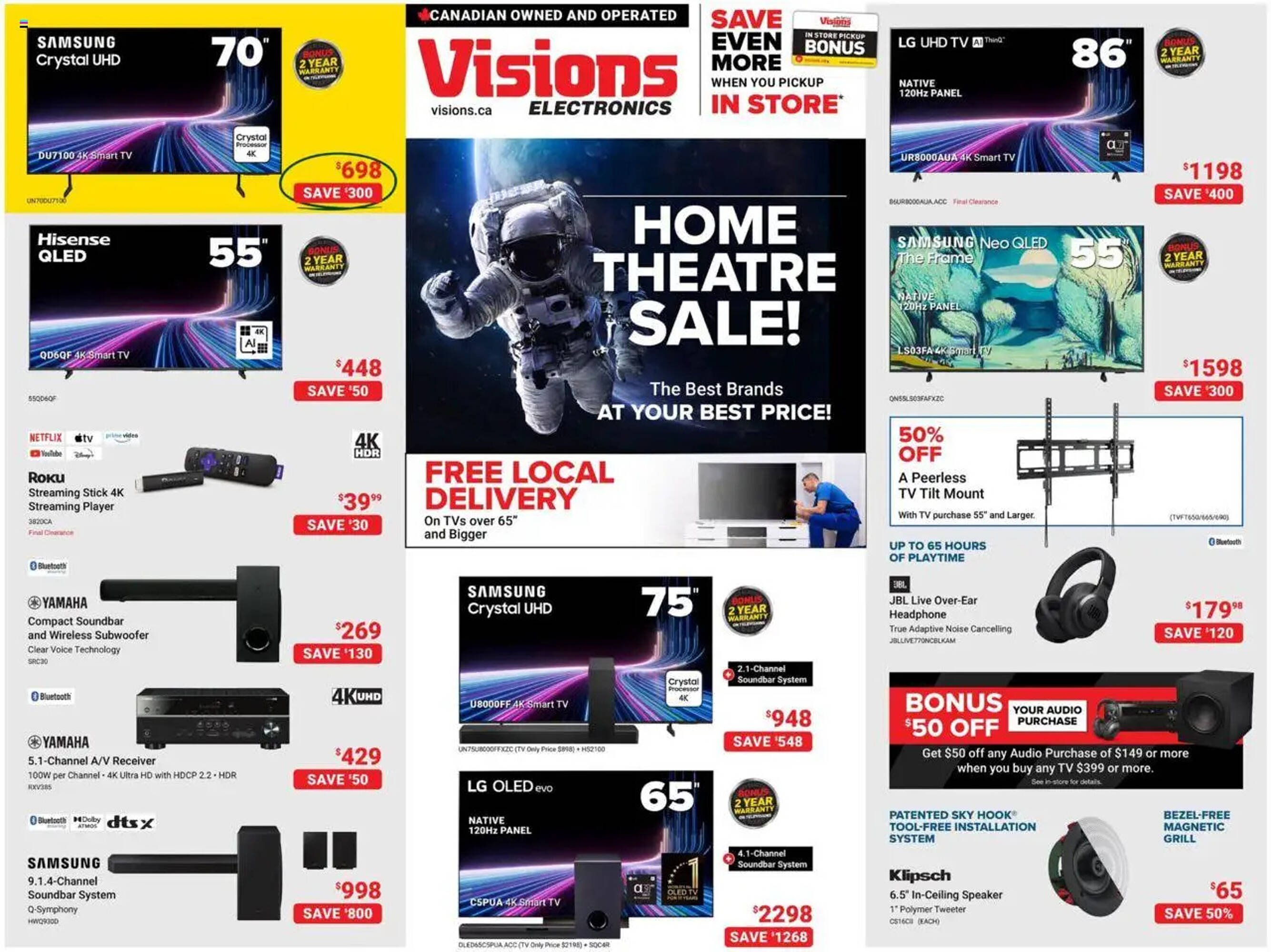 Visions Electronics flyer