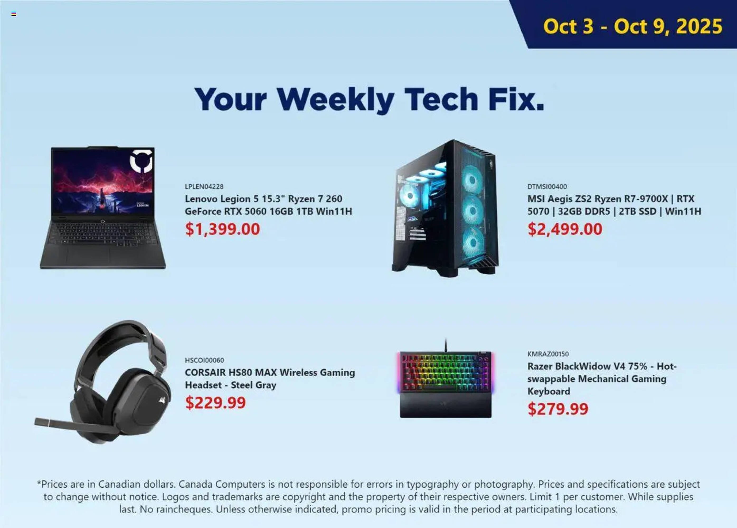 Canada Computers flyer (2025-10-03 - 2025-10-09) | 1