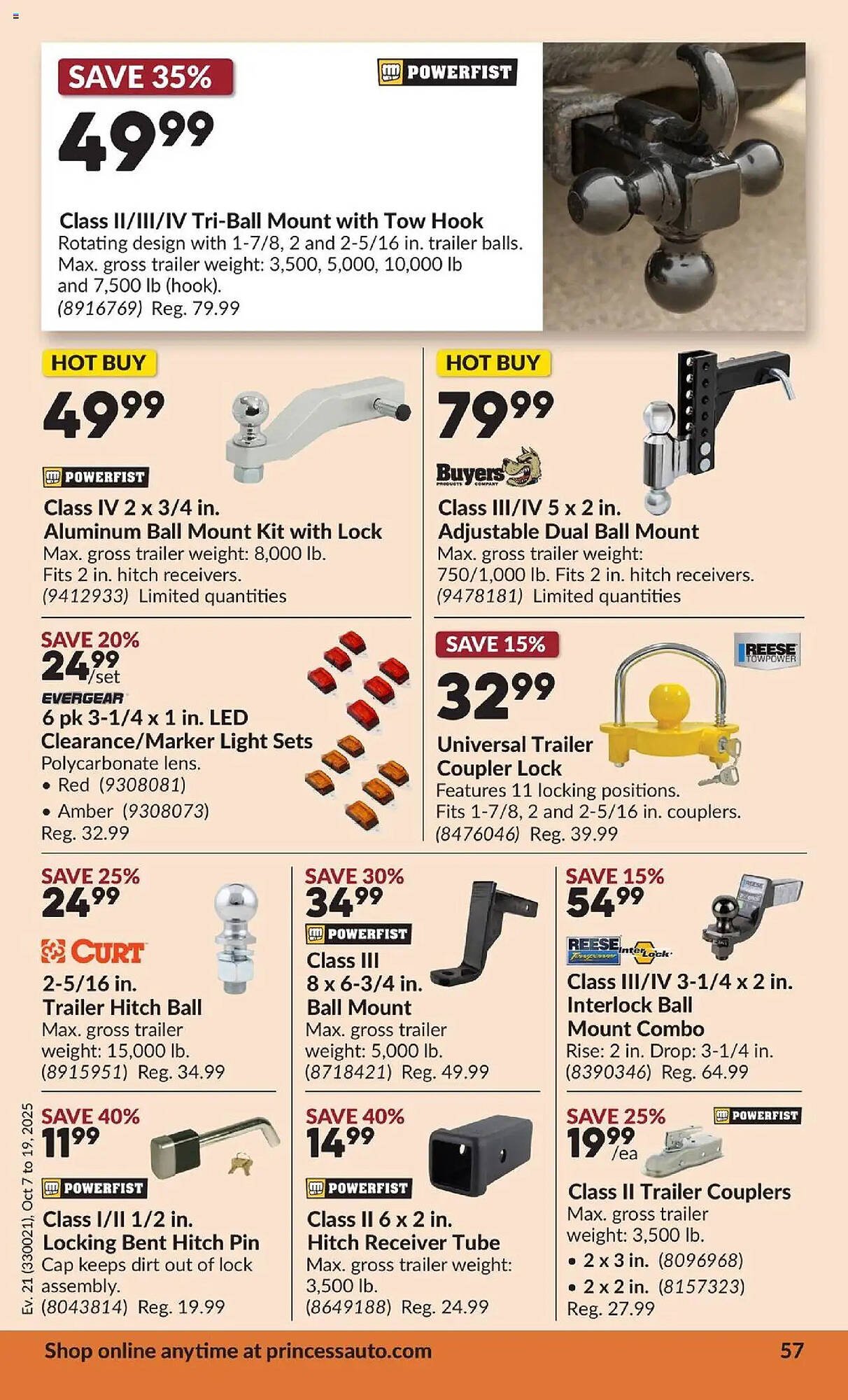 Princess Auto flyer