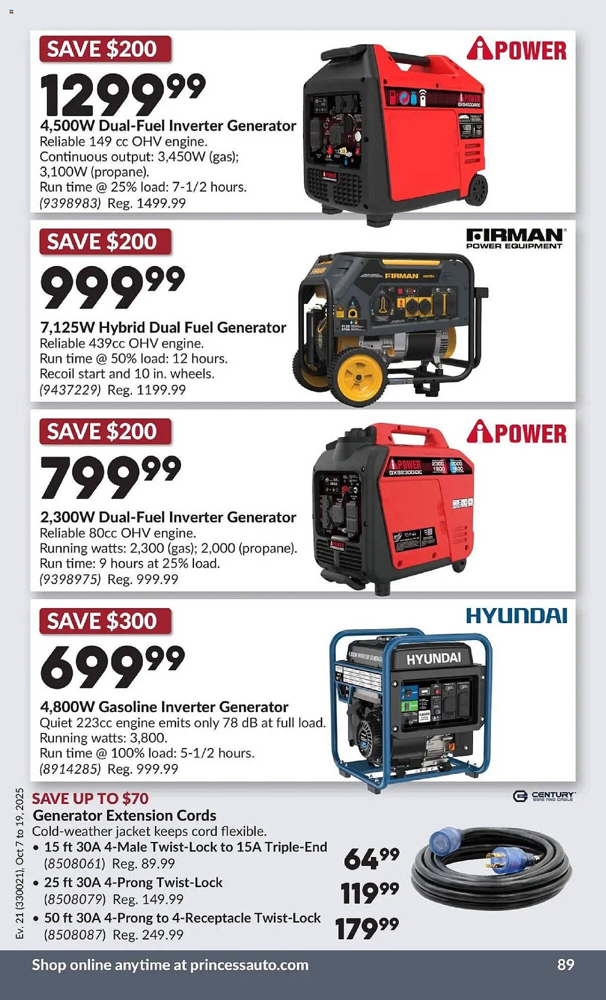 Princess Auto flyer