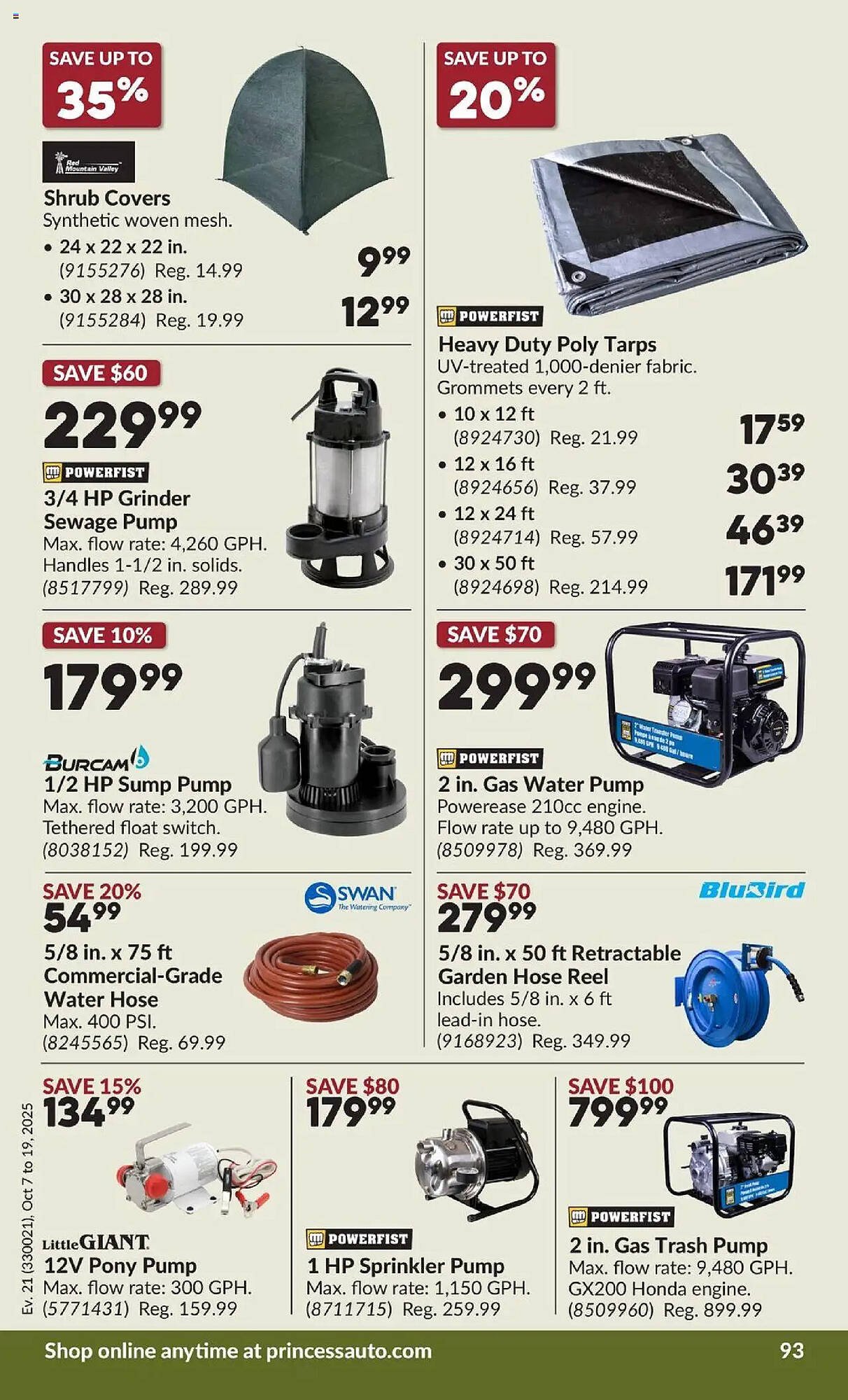 Princess Auto flyer