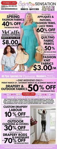 Fabricland flyer
