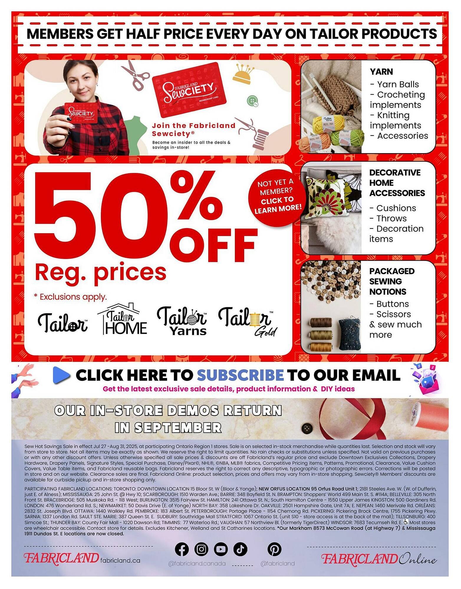 Fabricland flyer