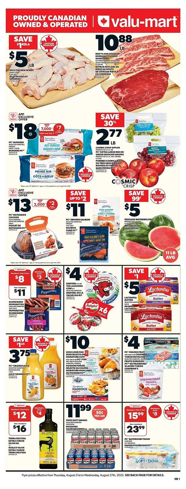 Valu-mart flyer (2025-08-21 - 2025-08-27) | 1