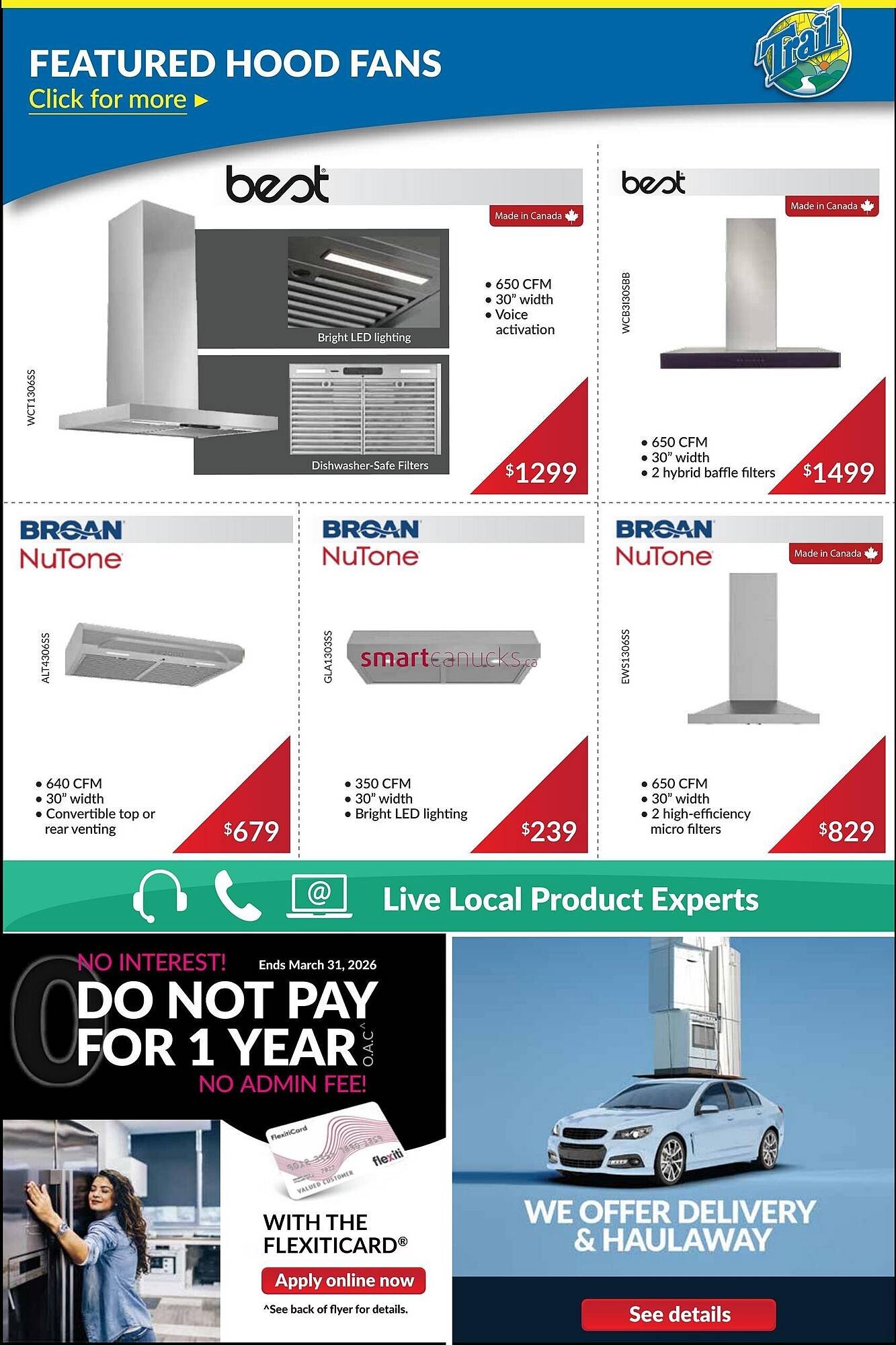 Trail Appliances flyer