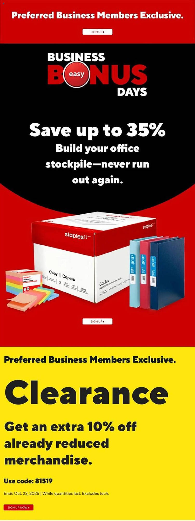 Staples flyer