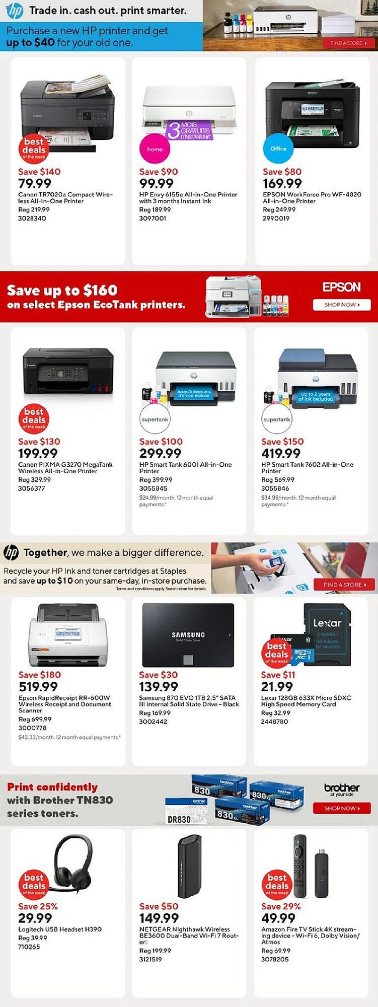 Staples flyer