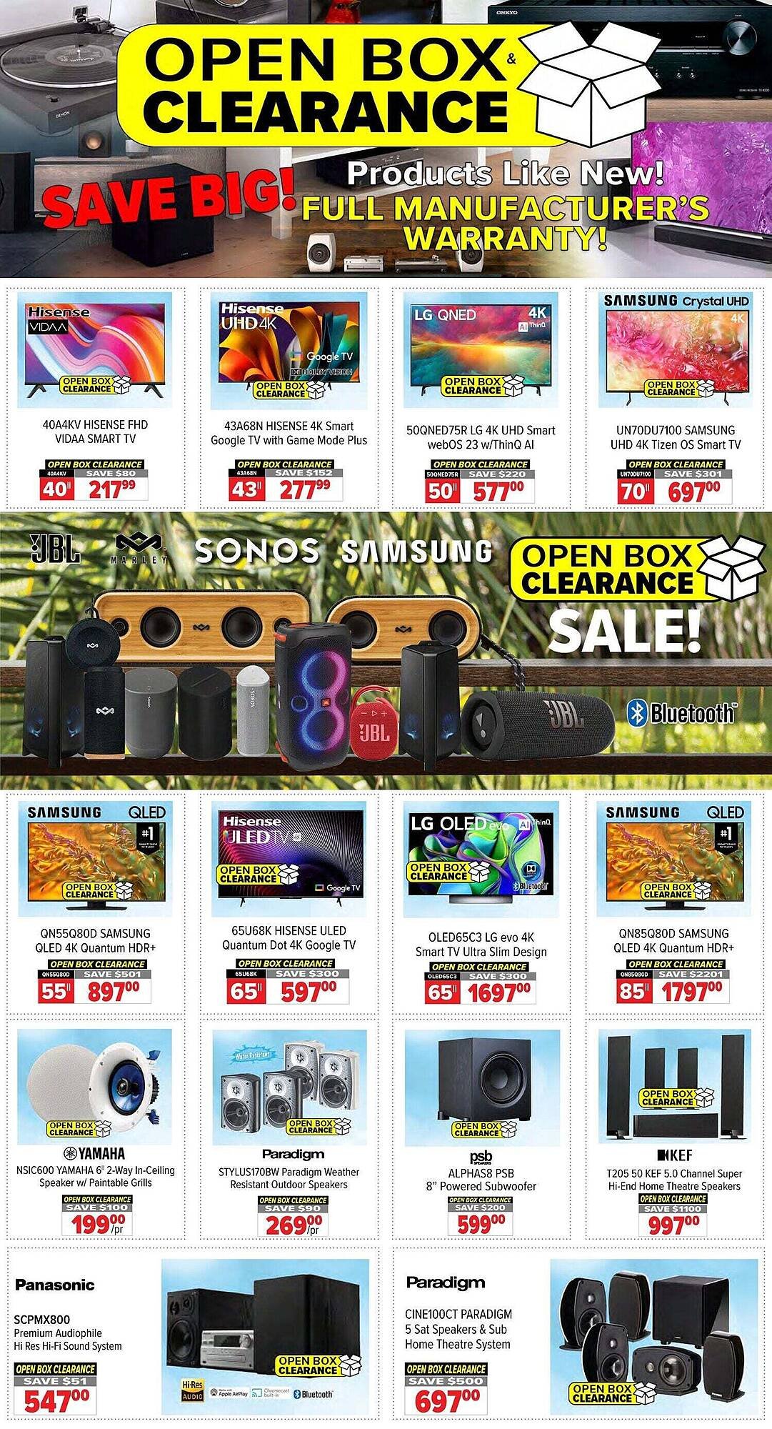 2001 Audio Video flyer