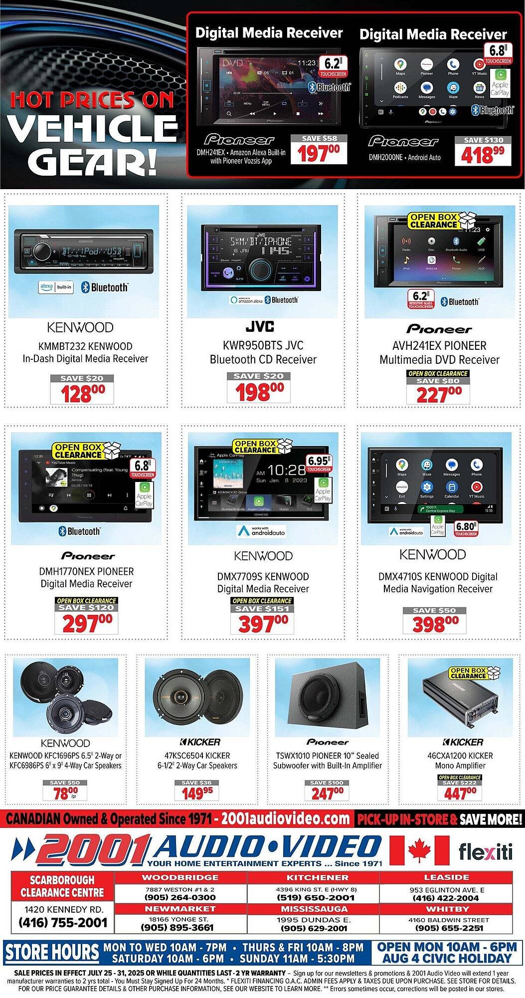 2001 Audio Video flyer