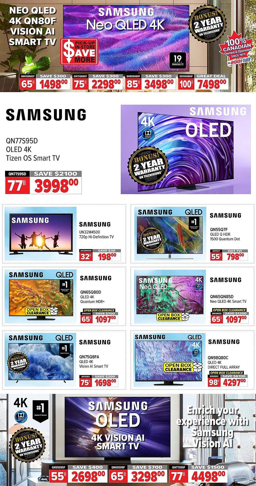 2001 Audio Video flyer